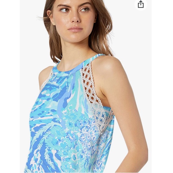 Lilly Pulitzer LALA ROMPER Blue Haven Hey Soleil - Picture 12 of 16